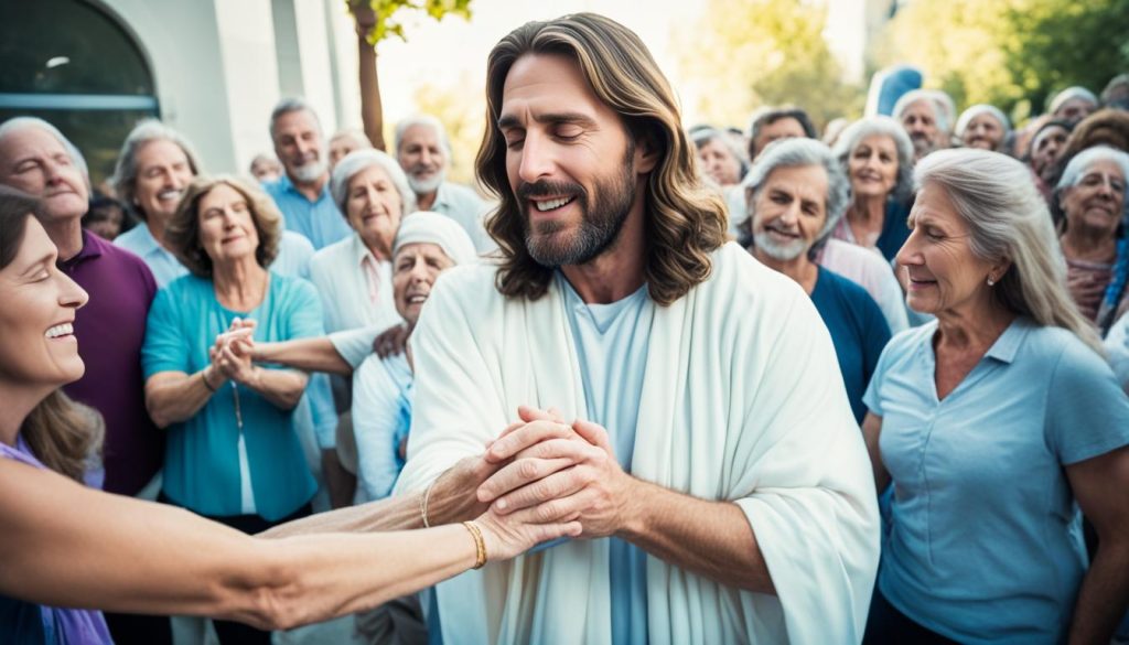 reação de Jesus ao toque da fé